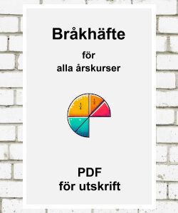 Bråkhäfte - Matteuppgifter för utskrift